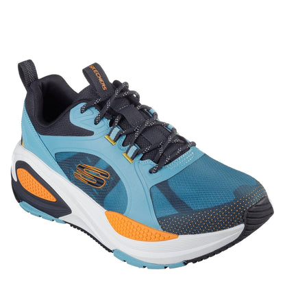 Blue - Side - Skechers Childrens-Kids Mesh Trainers