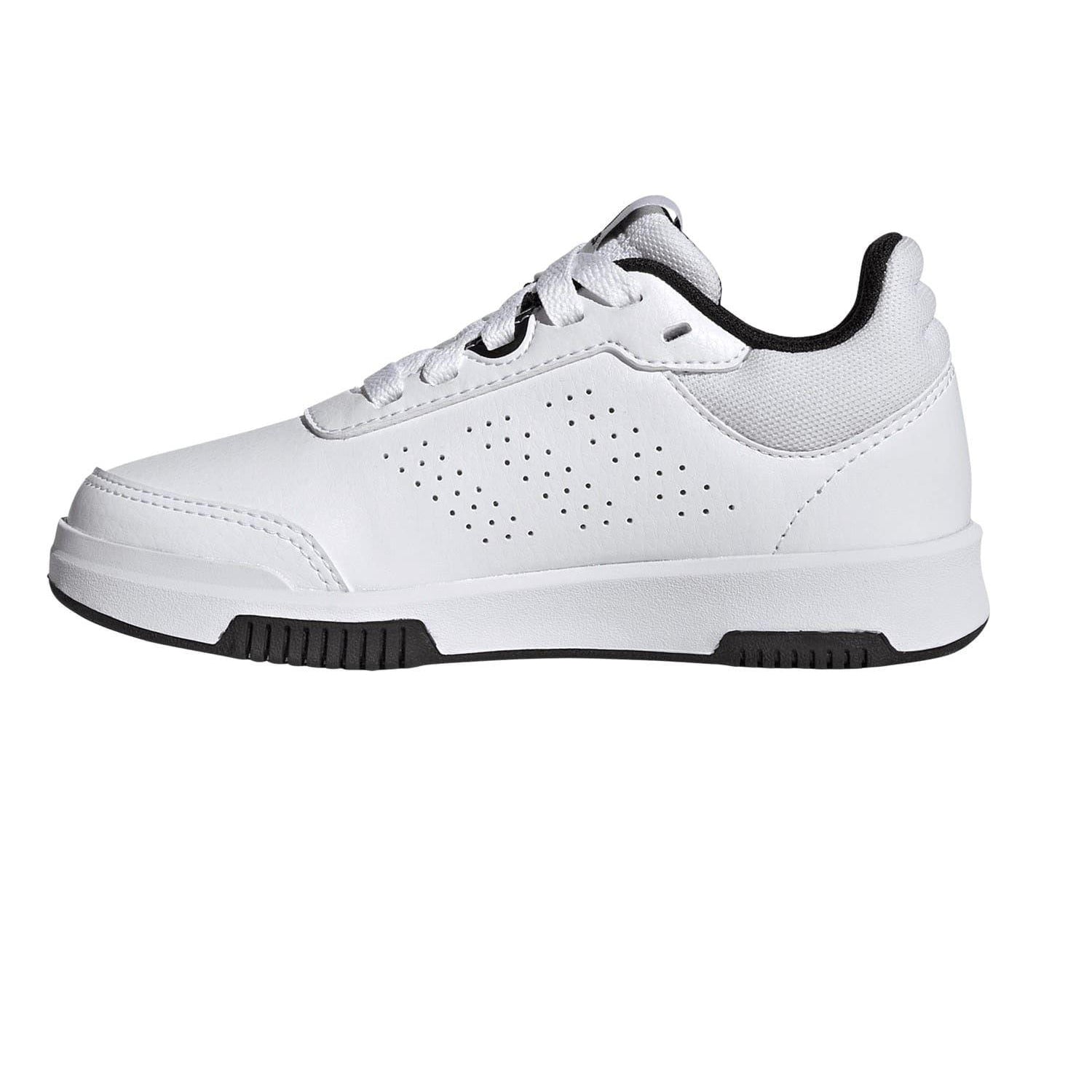 White-Black - Side - Adidas Childrens-Kids Tensaur Sport 2.0 Flat Trainers