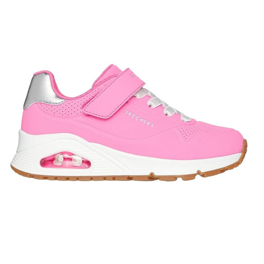 Hot Pink-Silver - Front - Skechers Childrens-Kids GORE-TEX Low Cut Trainers