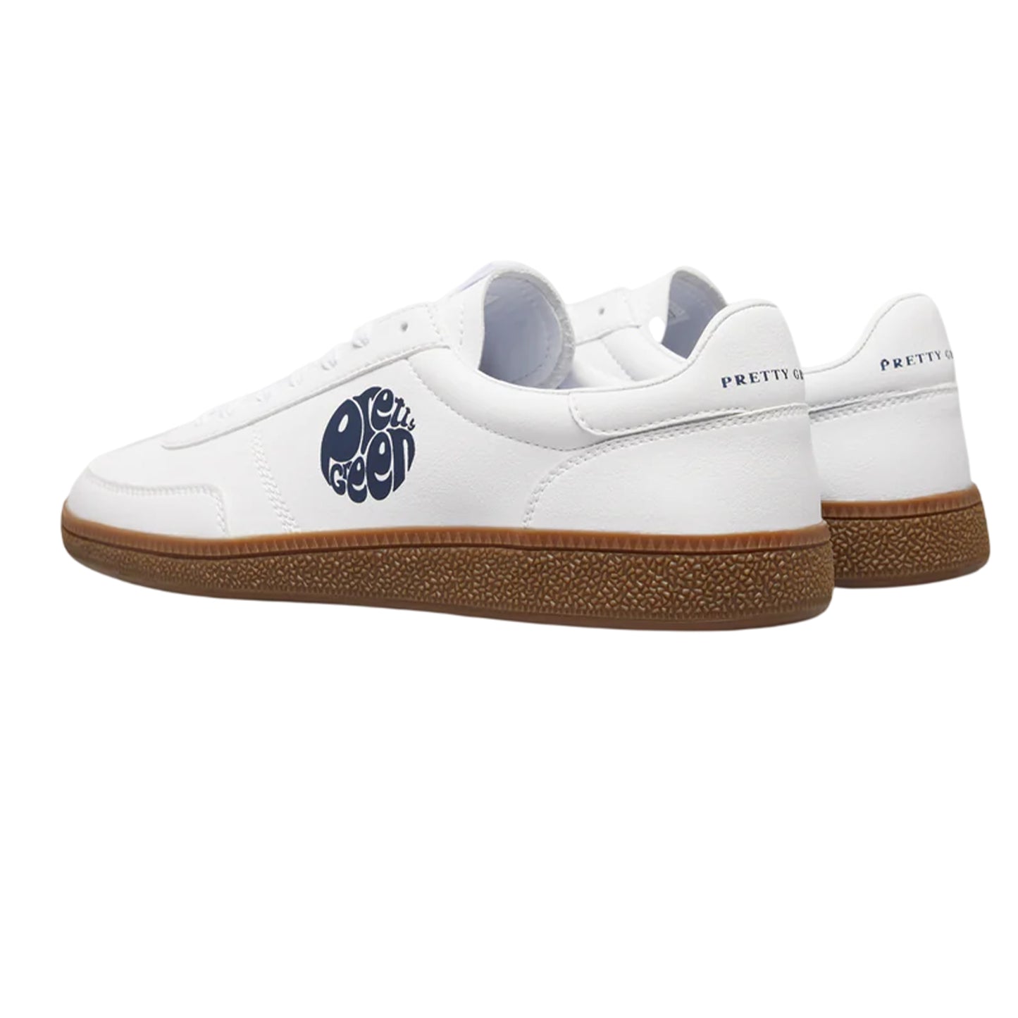 White - Back - Pretty Green Mens Ramblas Paisley Leather Trainers