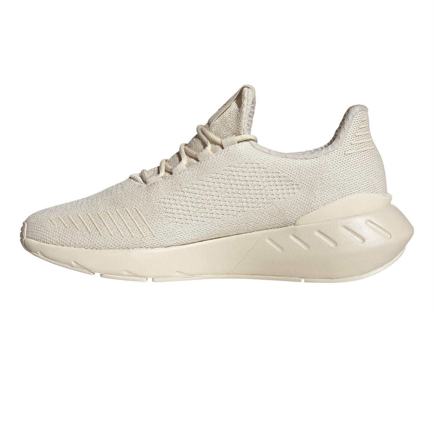 White - Side - Adidas Womens-Ladies Swift Run 22 Textured Knit Trainers