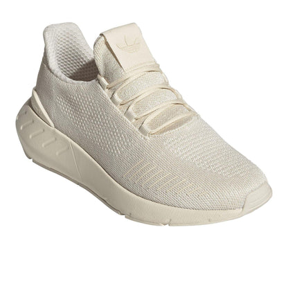 White - Pack Shot - Adidas Womens-Ladies Swift Run 22 Textured Knit Trainers