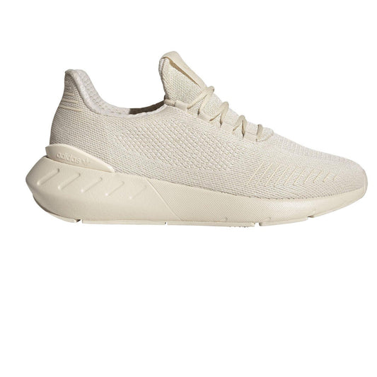 White - Front - Adidas Womens-Ladies Swift Run 22 Textured Knit Trainers