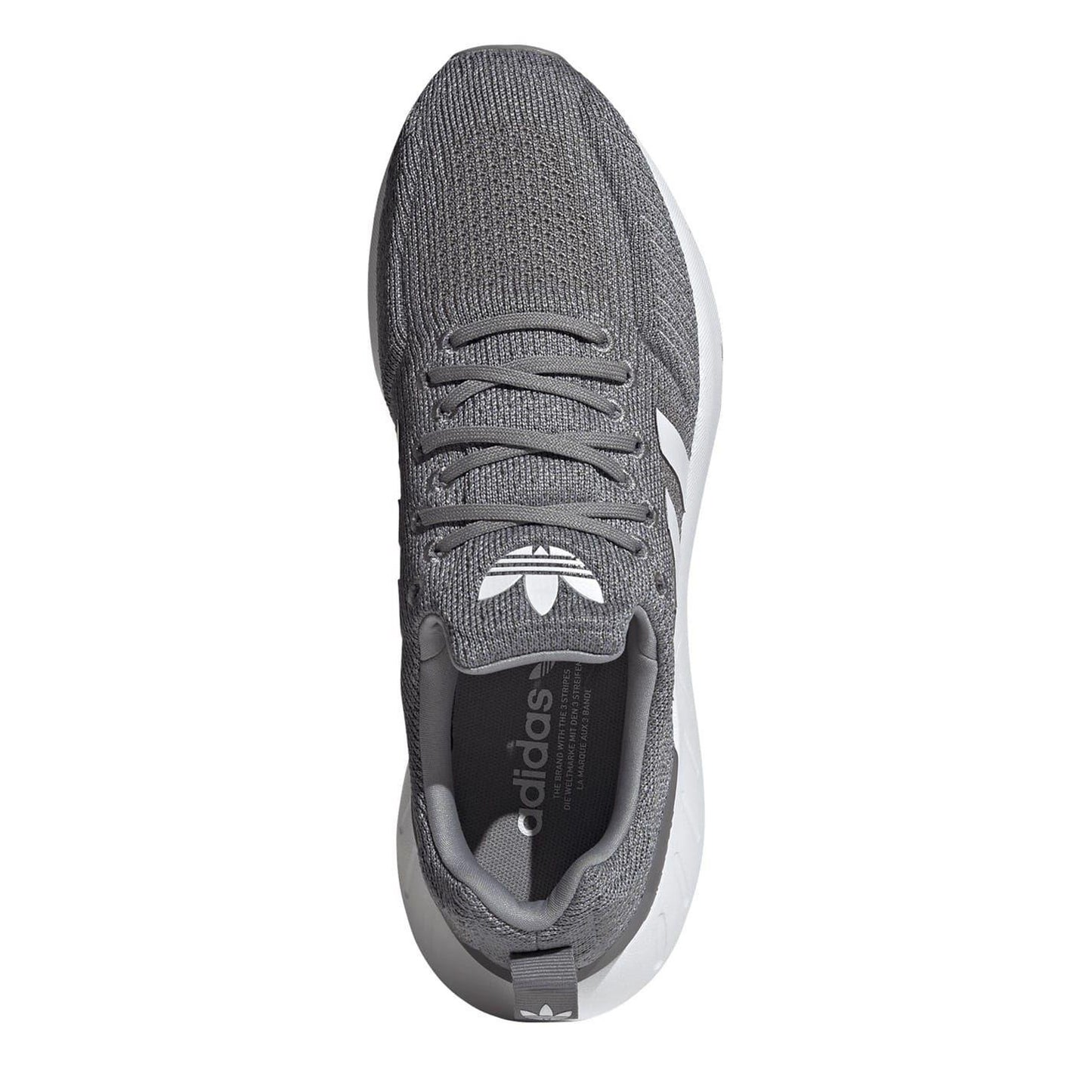 Grey - Lifestyle - Adidas Mens Swift Run 22 3 Stripes Knitted Trainers