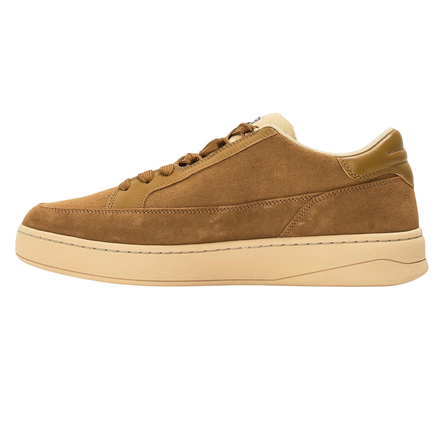 Brown - Side - Diesel Mens Sina Leather Low Cut Trainers