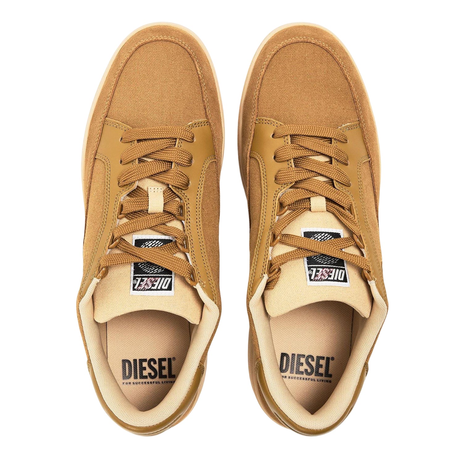 Brown - Lifestyle - Diesel Mens Sina Leather Low Cut Trainers