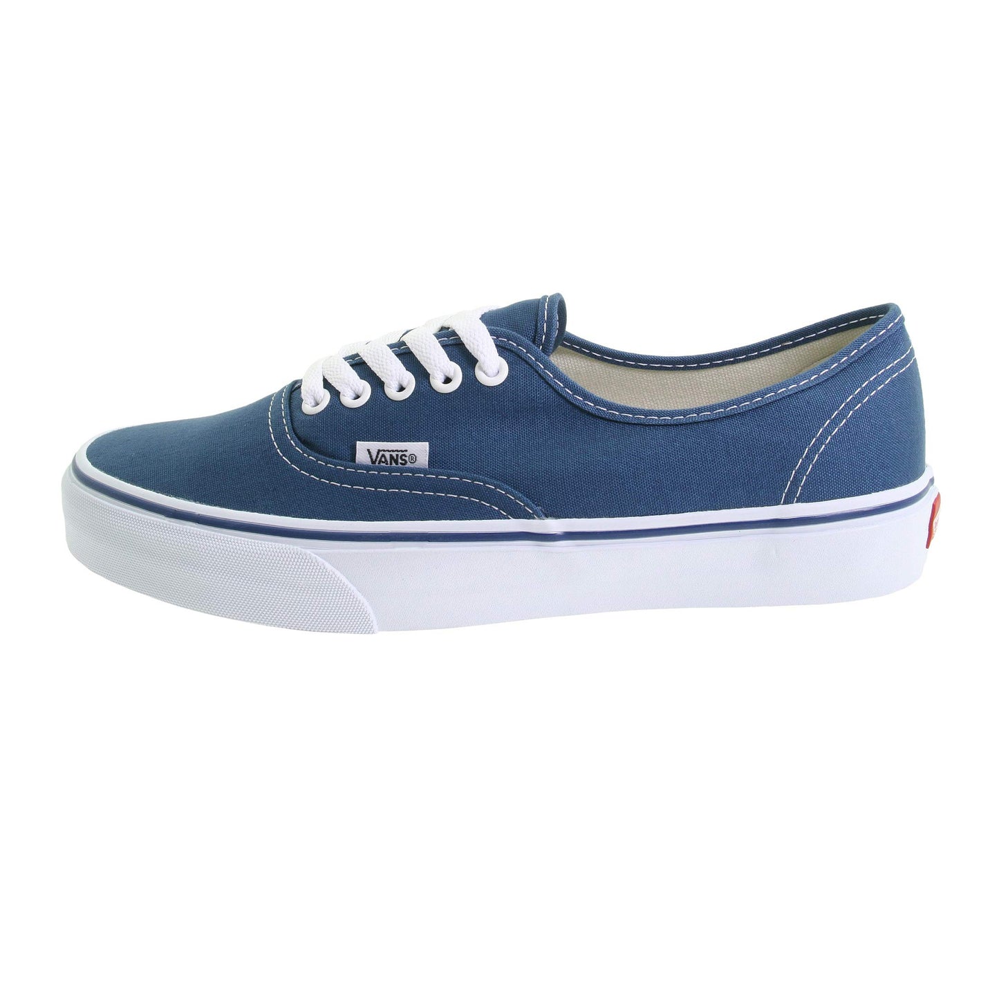 Navy - Side - Vans Mens Canvas Lace Up Flat Trainers