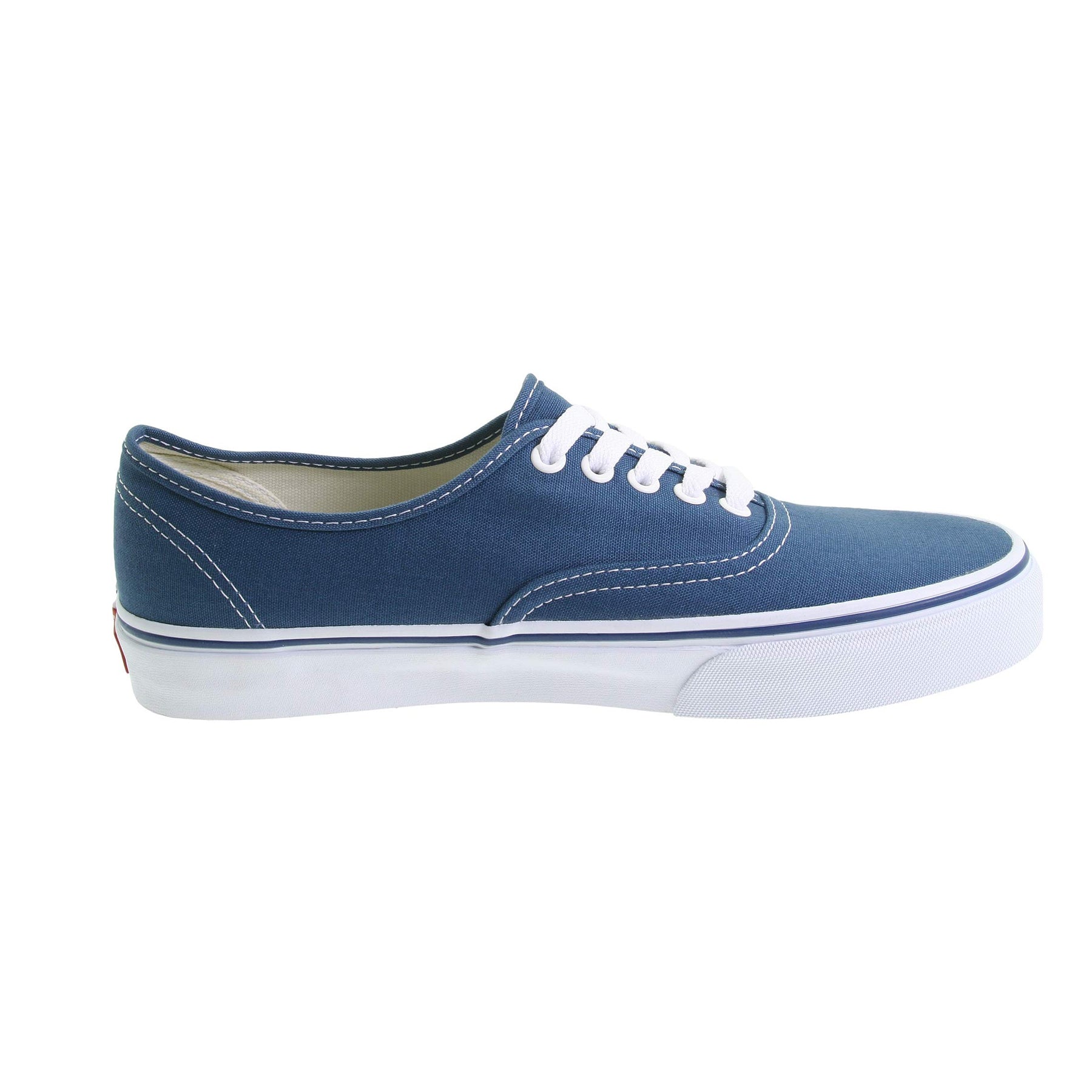 Navy - Front - Vans Mens Canvas Lace Up Flat Trainers