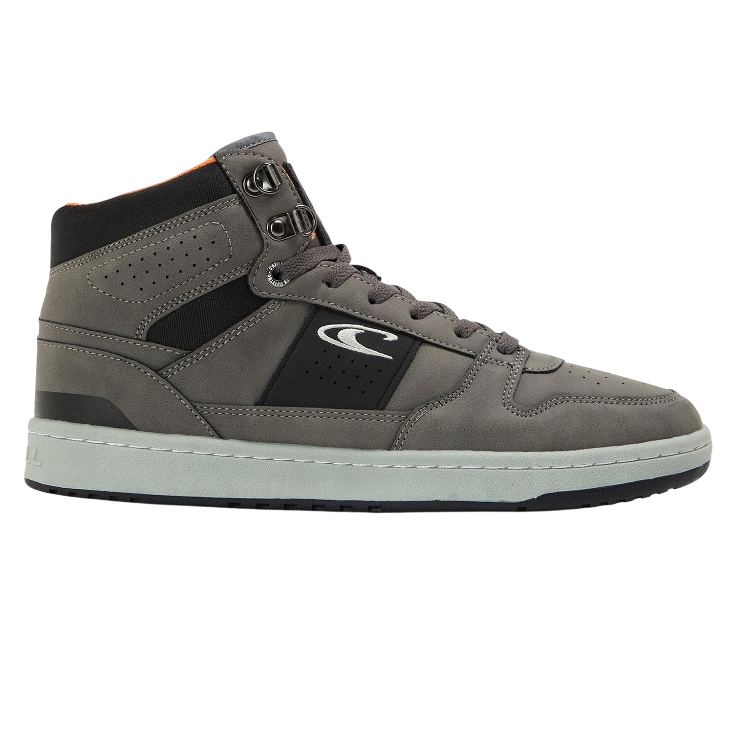 Grey - Front - O'Neill Mens Antilpe Canvas High Top Trainers