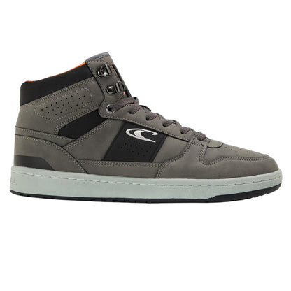 Grey - Front - O'Neill Mens Antilpe Canvas High Top Trainers
