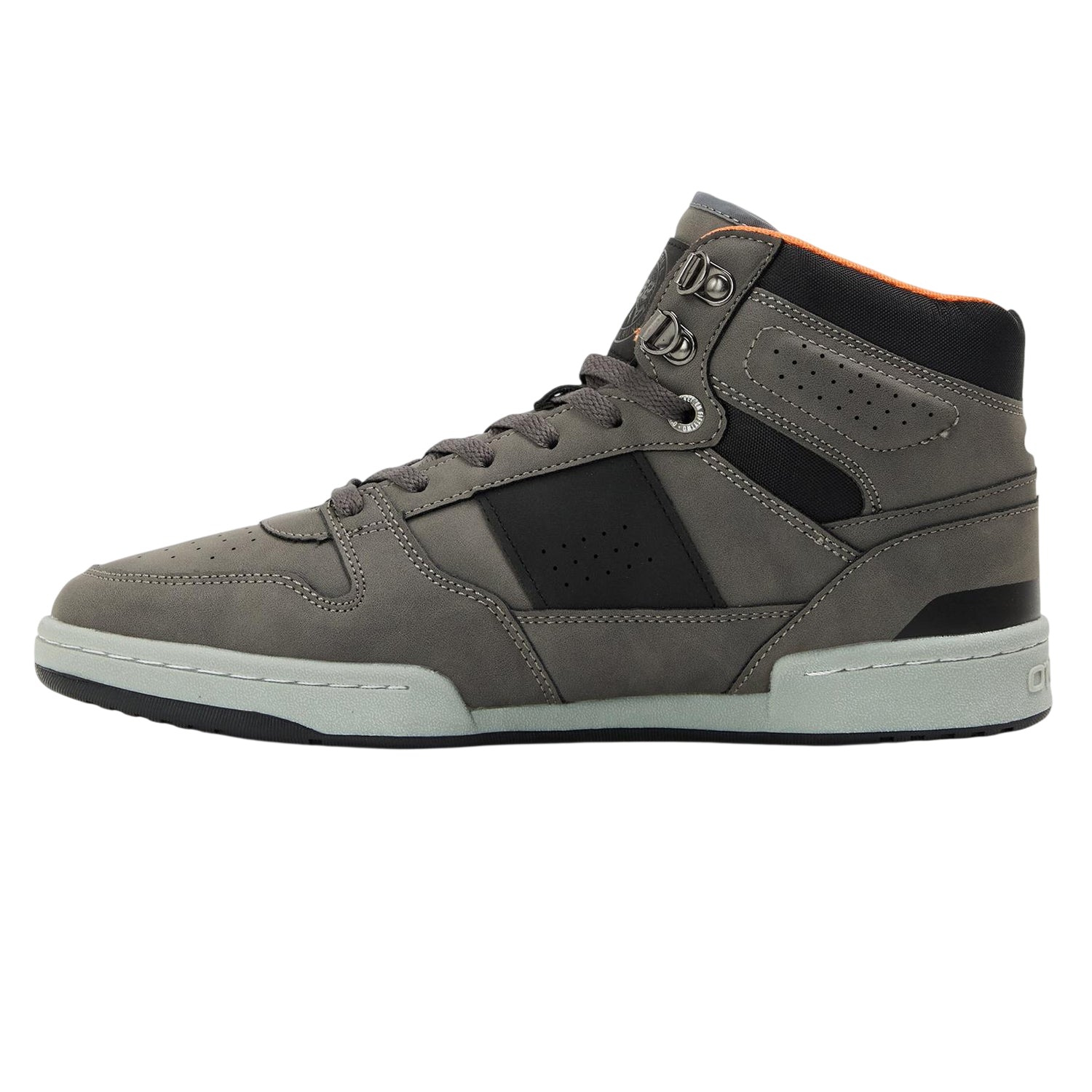 Grey - Back - O'Neill Mens Antilpe Canvas High Top Trainers