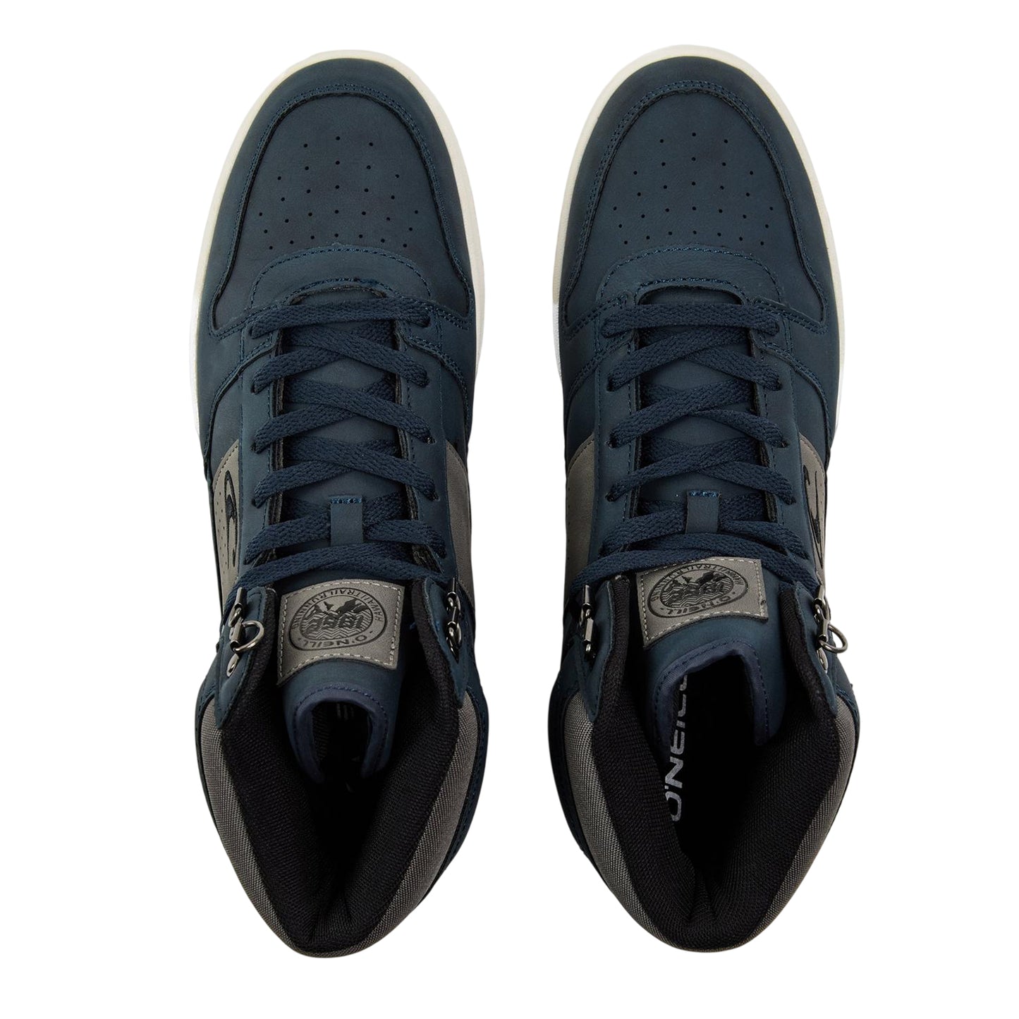 Blue - Side - O'Neill Mens Antilpe Canvas High Top Trainers