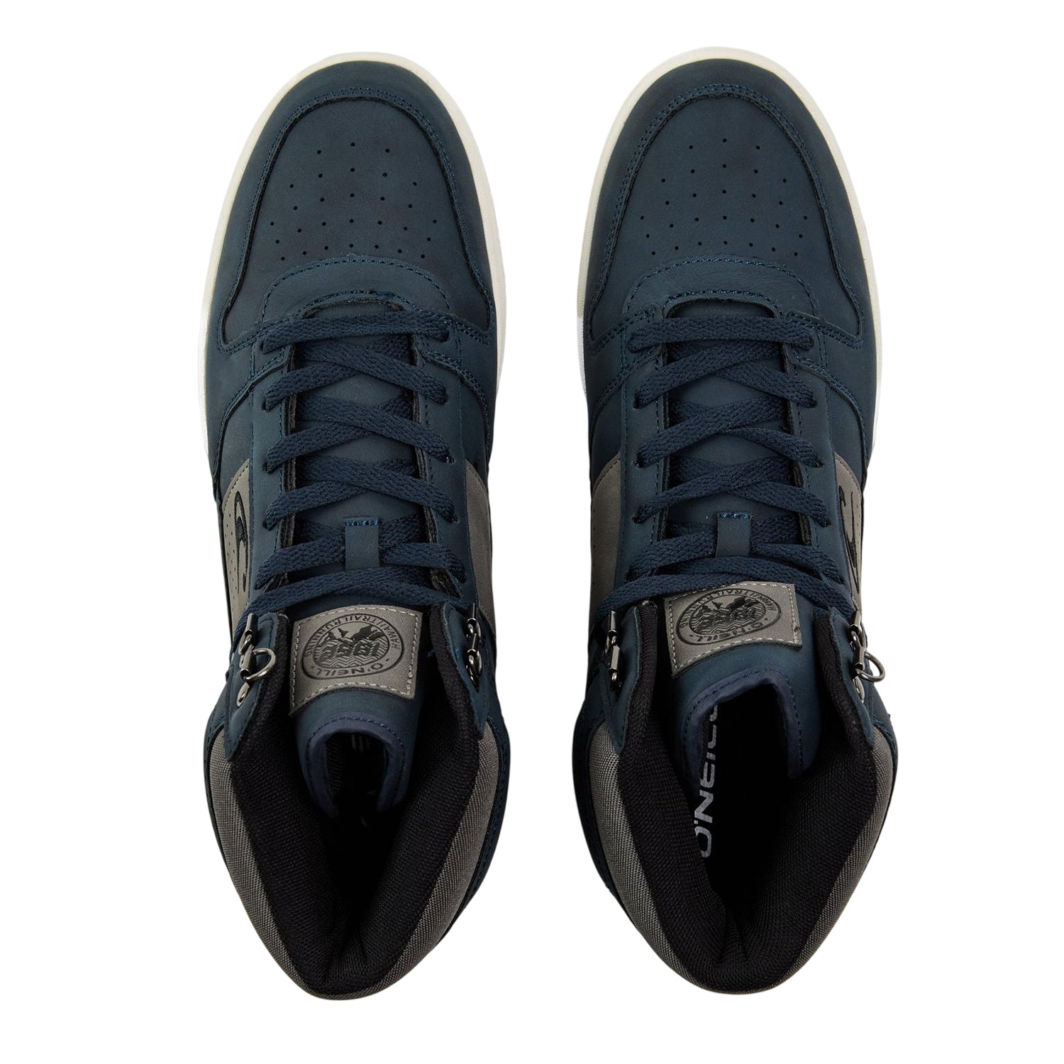 Blue - Side - O'Neill Mens Antilpe Canvas High Top Trainers