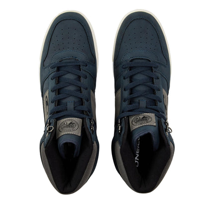 Blue - Side - O'Neill Mens Antilpe Canvas High Top Trainers