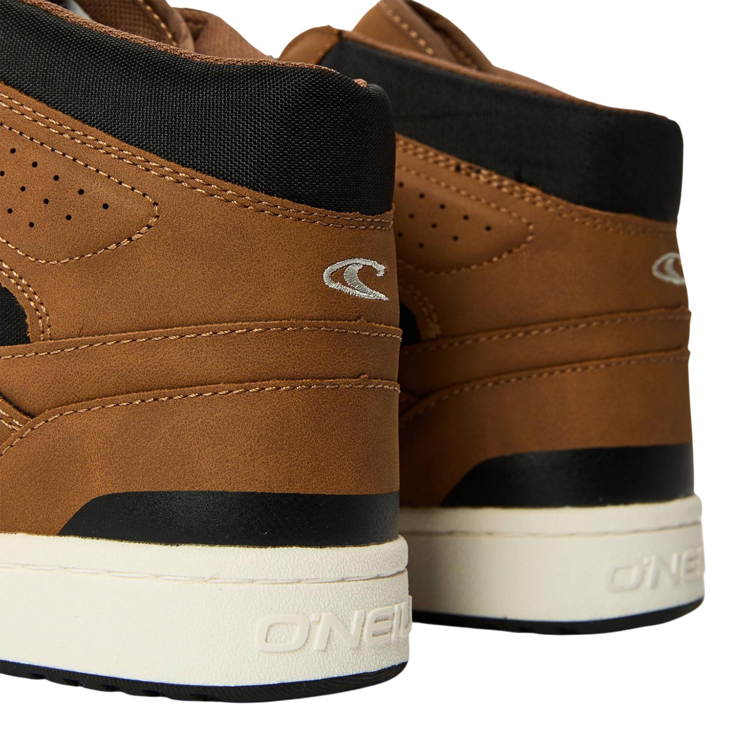Brown - Back - O'Neill Mens Antilpe Canvas High Top Trainers