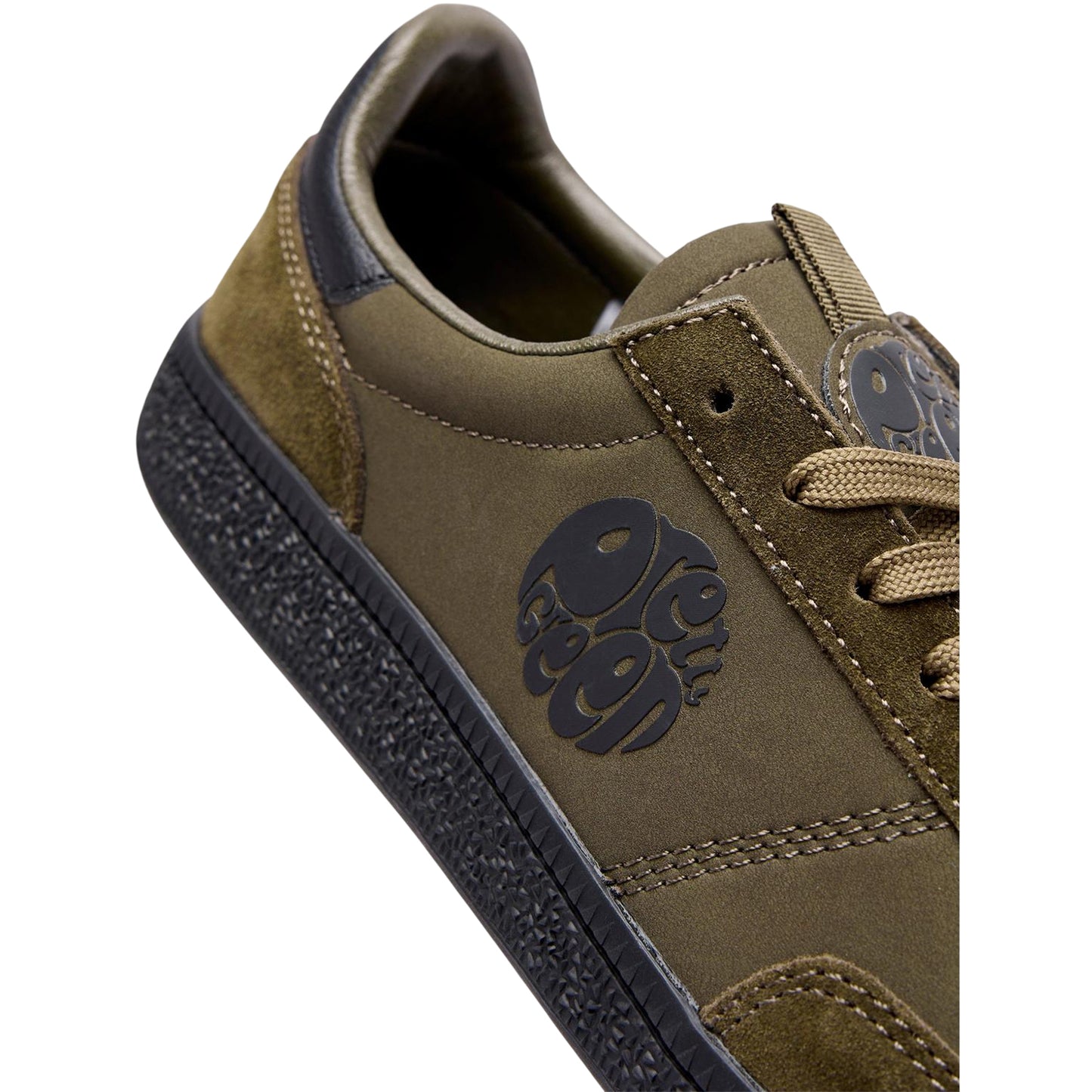 Khaki Green - Lifestyle - Pretty Green Mens Ramblas G25 Leather Trainers