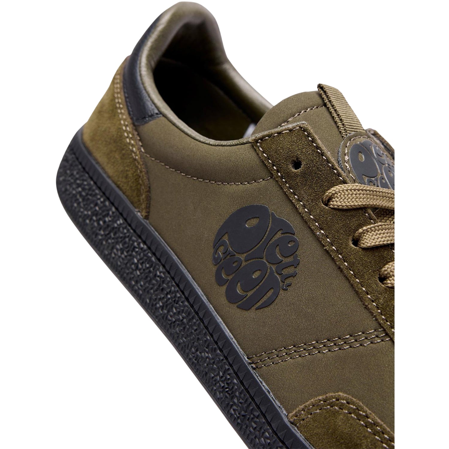 Khaki Green - Lifestyle - Pretty Green Mens Ramblas G25 Leather Trainers