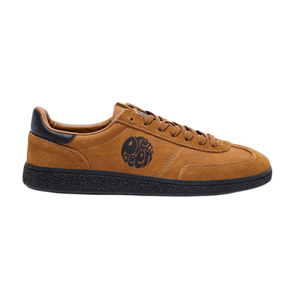 Tobacco - Front - Pretty Green Mens Ramblas G25 Leather Trainers