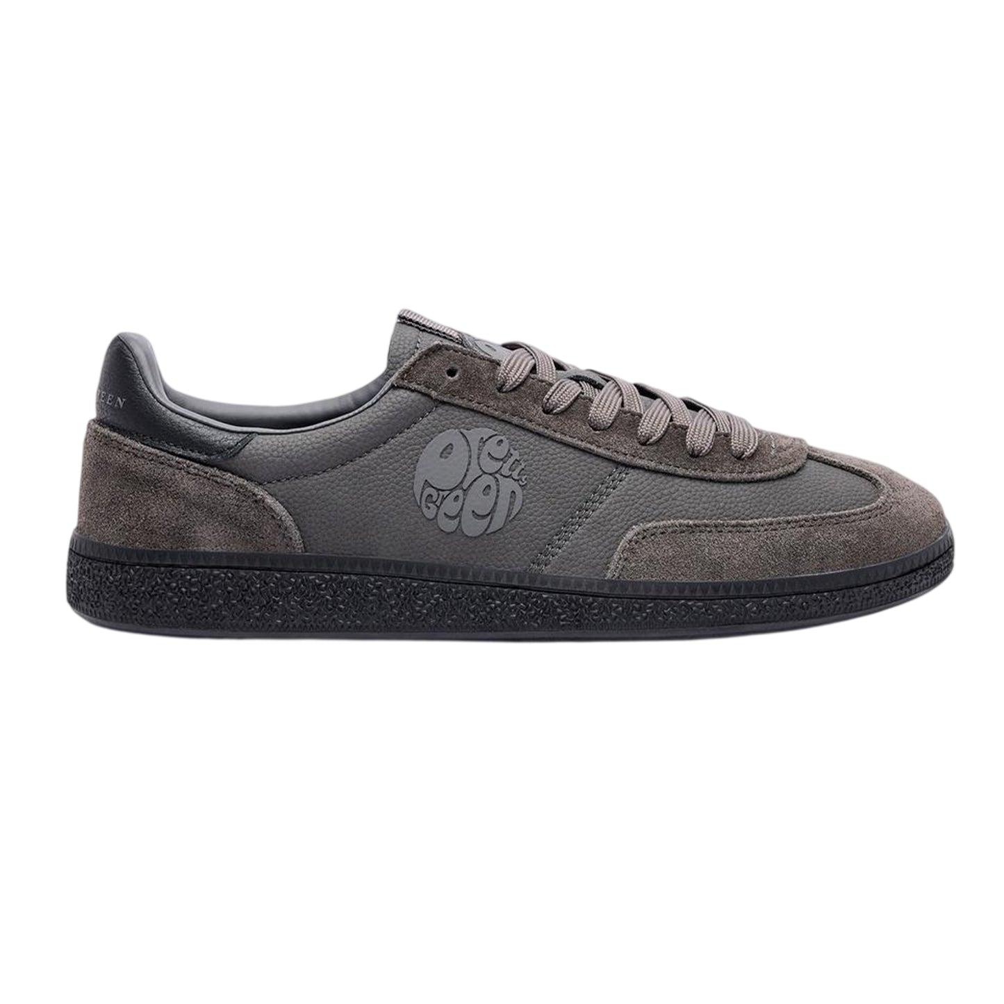 Grey-Black - Front - Pretty Green Mens Ramblas G25 Leather Trainers