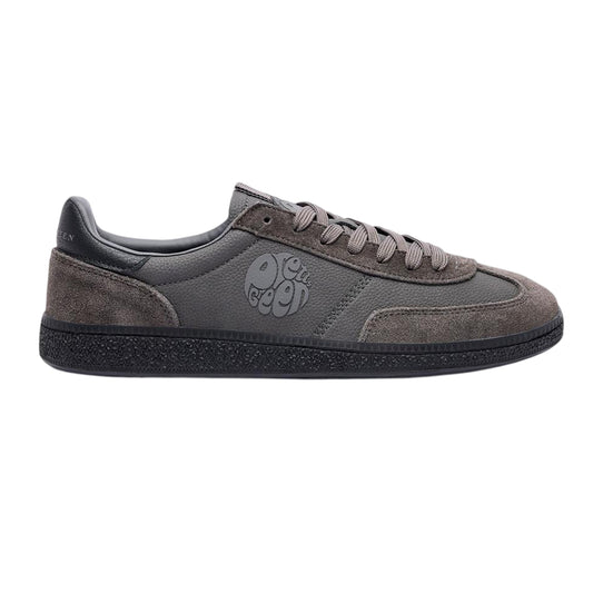 Grey-Black - Front - Pretty Green Mens Ramblas G25 Leather Trainers