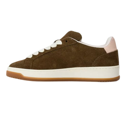 Khaki Brown - Back - Steve Madden Womens-Ladies Alysha Logo Lace Up Trainers