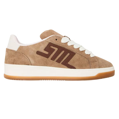 Taupe-Brown - Front - Steve Madden Womens-Ladies Alysha Logo Lace Up Trainers