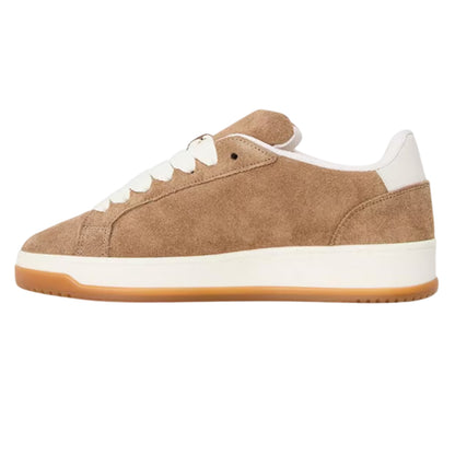 Taupe-Brown - Back - Steve Madden Womens-Ladies Alysha Logo Lace Up Trainers