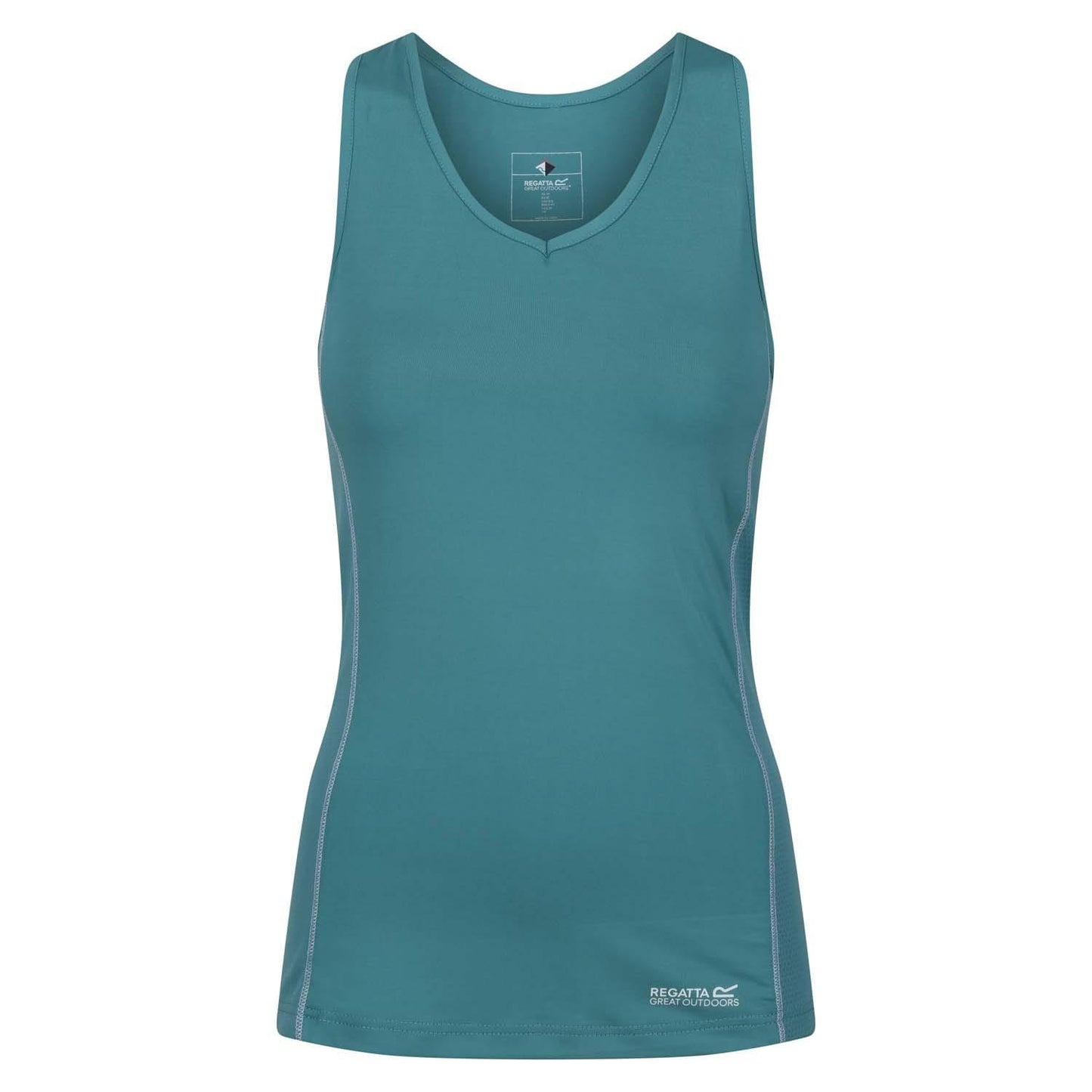 Blue - Side - Regatta Womens-Ladies Varey Extol Wicking Stretch Active Vest Top