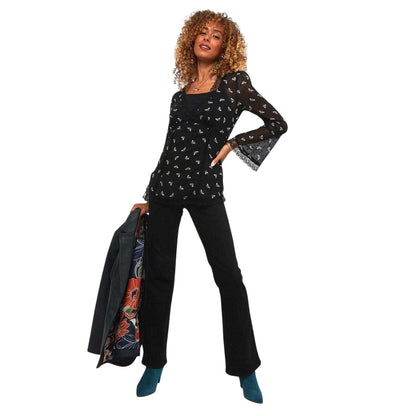 Black - Lifestyle - Joe Browns Womens-Ladies Wide Cuff Blouse