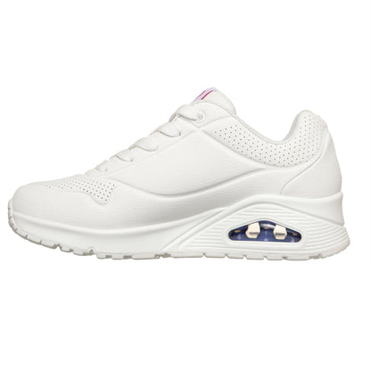 White-Green-Black - Back - Skechers Womens-Ladies Uno J Nylor Trainers