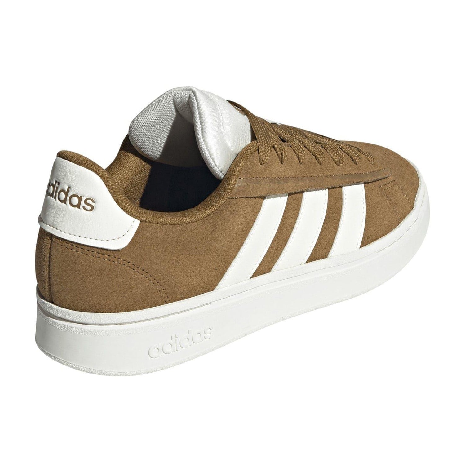 Bronze-Off White - Back - Adidas Mens Grand Court Logo Trainers