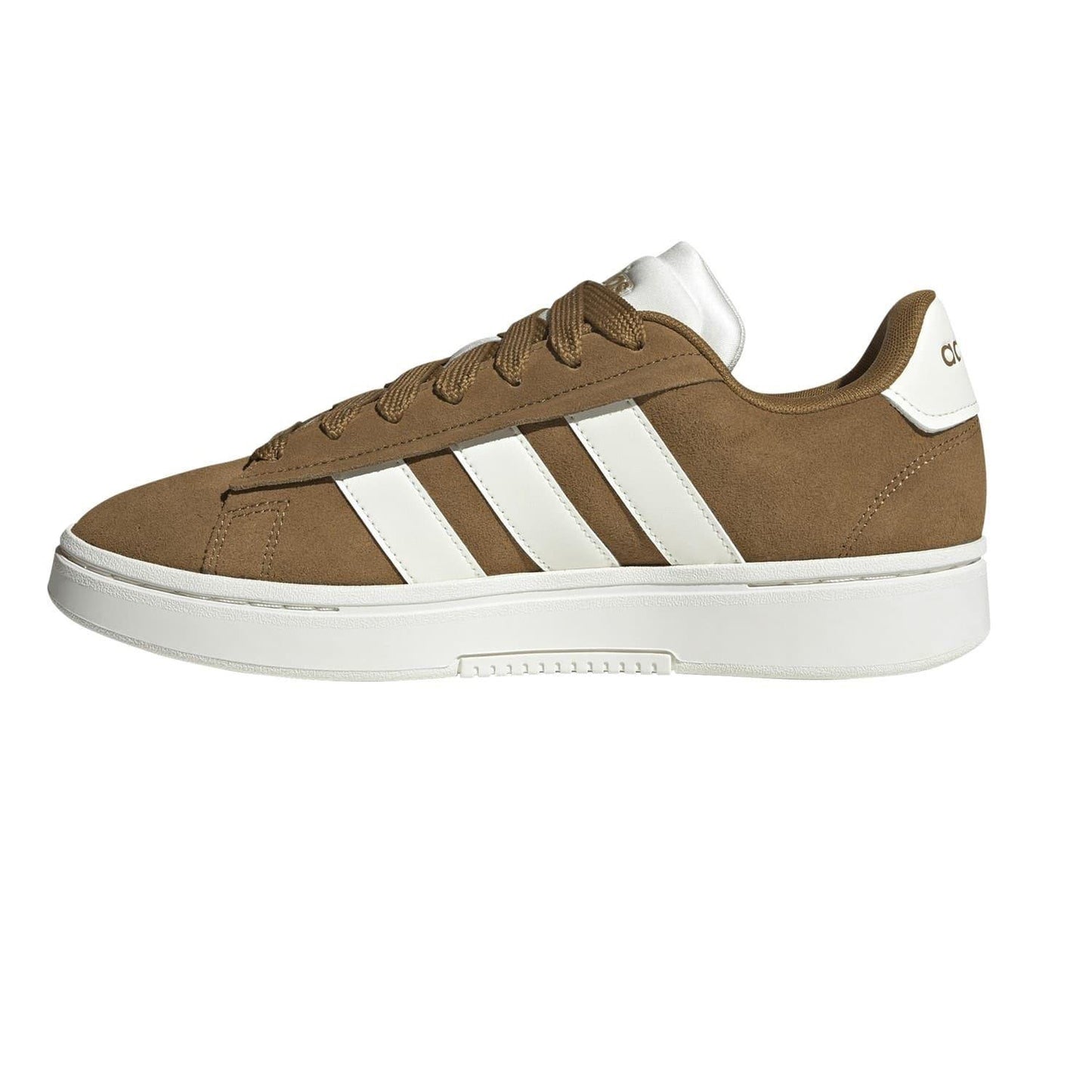 Bronze-Off White - Side - Adidas Mens Grand Court Logo Trainers