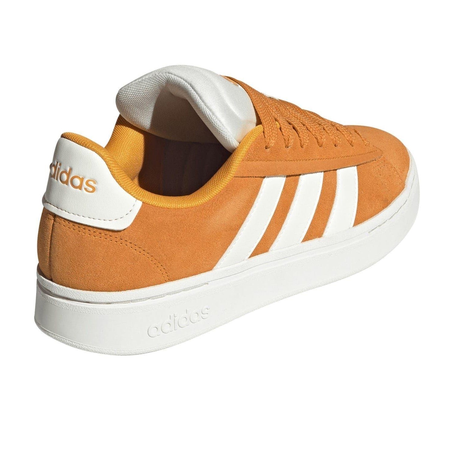 Orange-Off White - Back - Adidas Mens Grand Court Logo Trainers