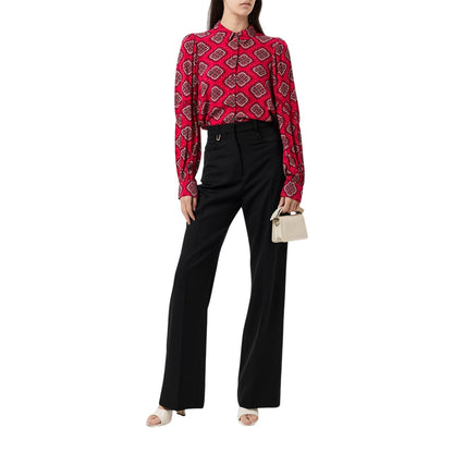 Raspberry Pink - Lifestyle - Vero Moda Womens-Ladies Lace Detail Relaxed Fit Puff Sleeve Shirt