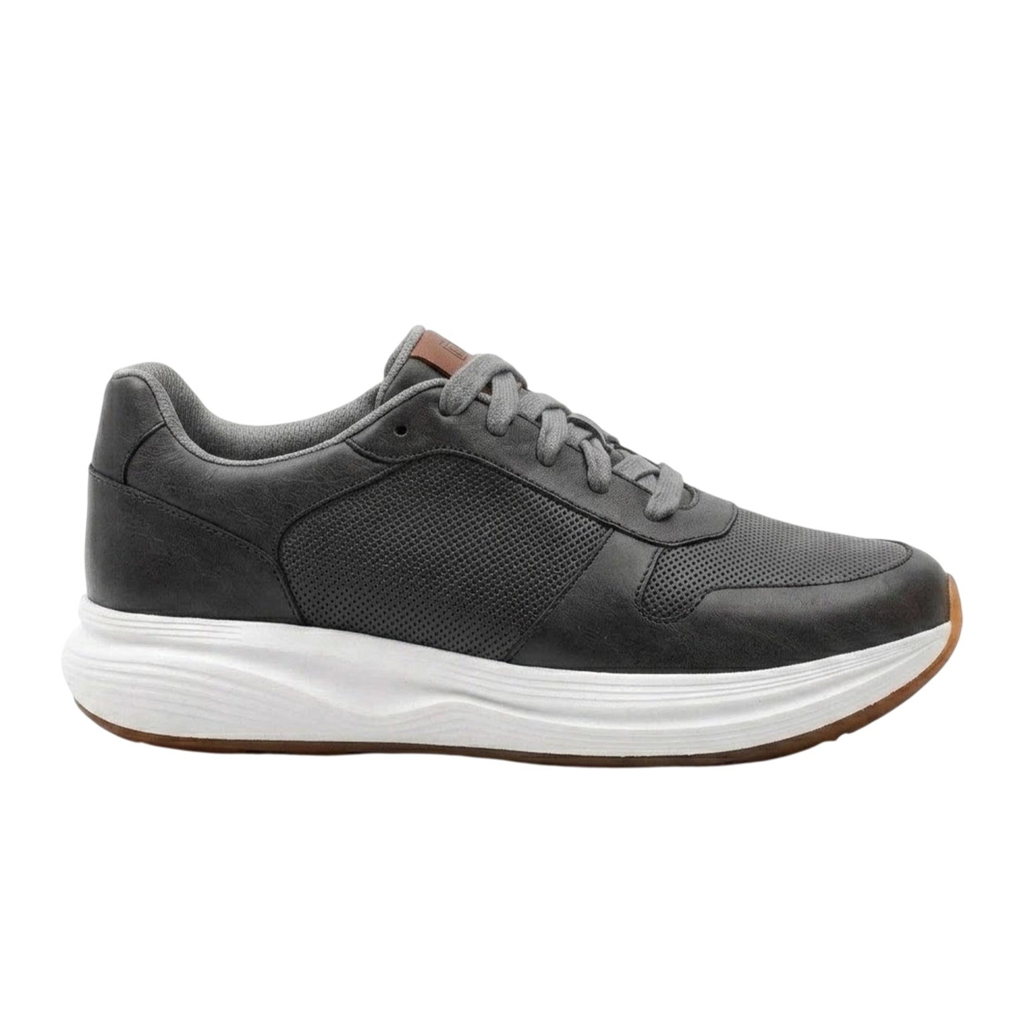 Grey - Back - Rockport Mens Dmx Colby Leather Trainers