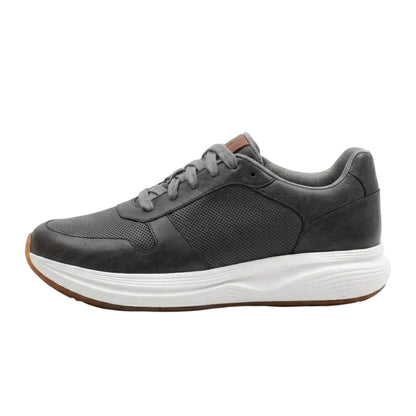 Grey - Side - Rockport Mens Dmx Colby Leather Trainers