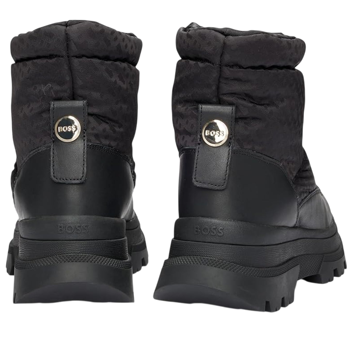 Black - Back - Boss Womens-Ladies Foster Leather Ankle Boots