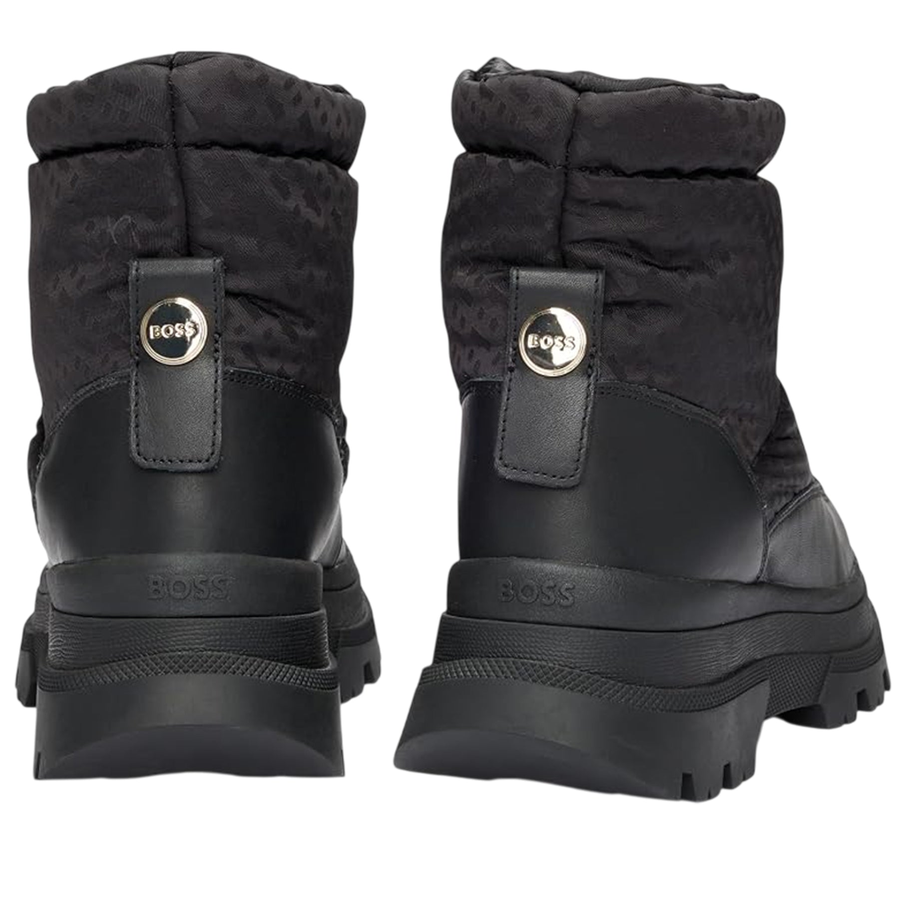 Black - Back - Boss Womens-Ladies Foster Leather Ankle Boots