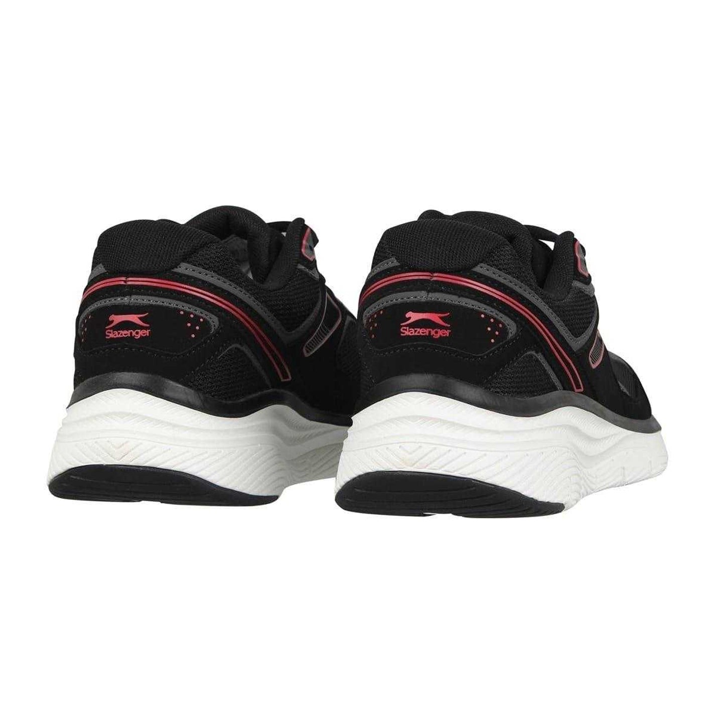 Black-Red - Back - Slazenger Mens Sleaford Leather Lace Up Trainers