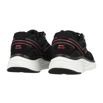 Black-Red - Back - Slazenger Mens Sleaford Leather Lace Up Trainers