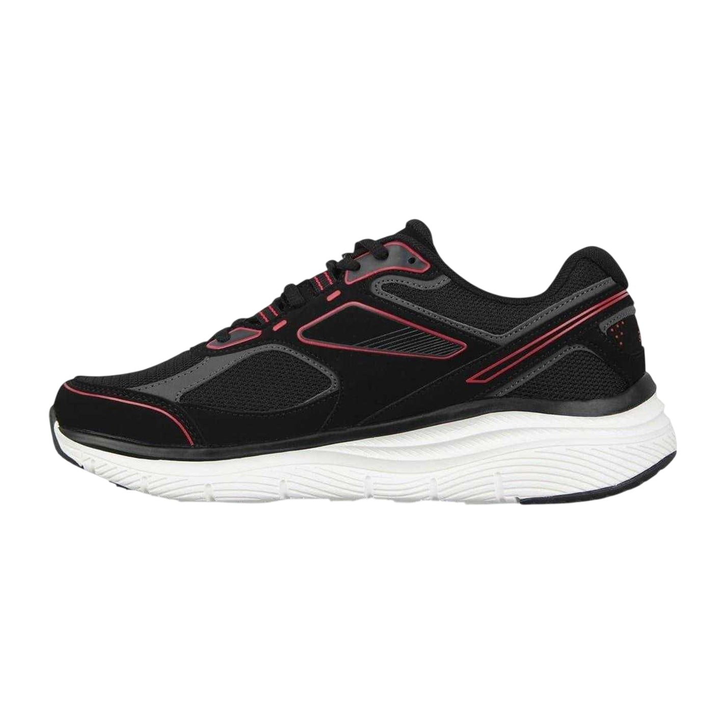 Black-Red - Side - Slazenger Mens Sleaford Leather Lace Up Trainers
