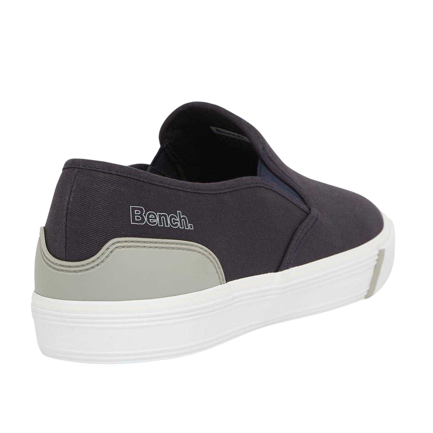 Navy - Back - Bench Mens Plain Slip-on Flat Trainers