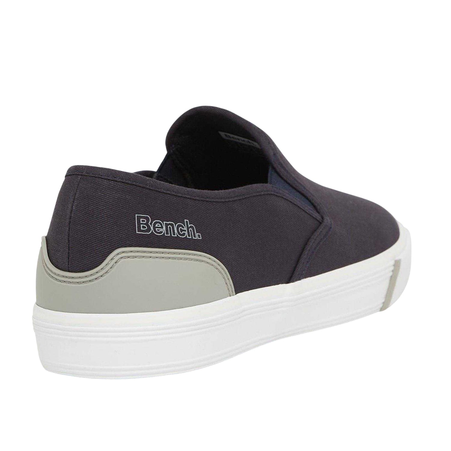 Navy - Back - Bench Mens Plain Slip-on Flat Trainers
