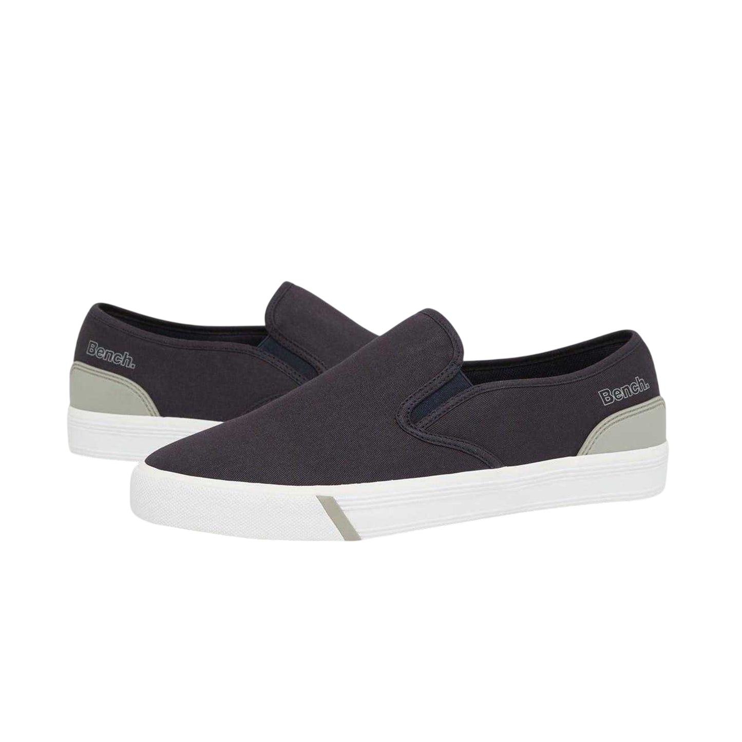 Navy - Lifestyle - Bench Mens Plain Slip-on Flat Trainers