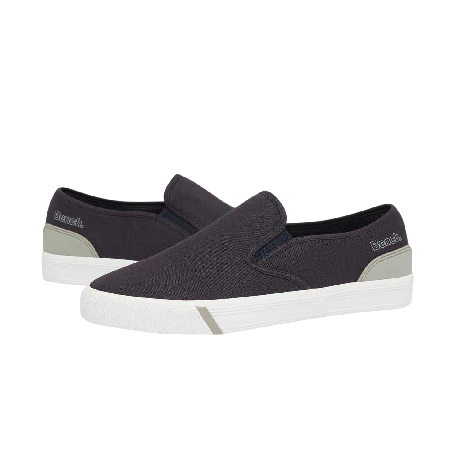 Navy - Lifestyle - Bench Mens Plain Slip-on Flat Trainers