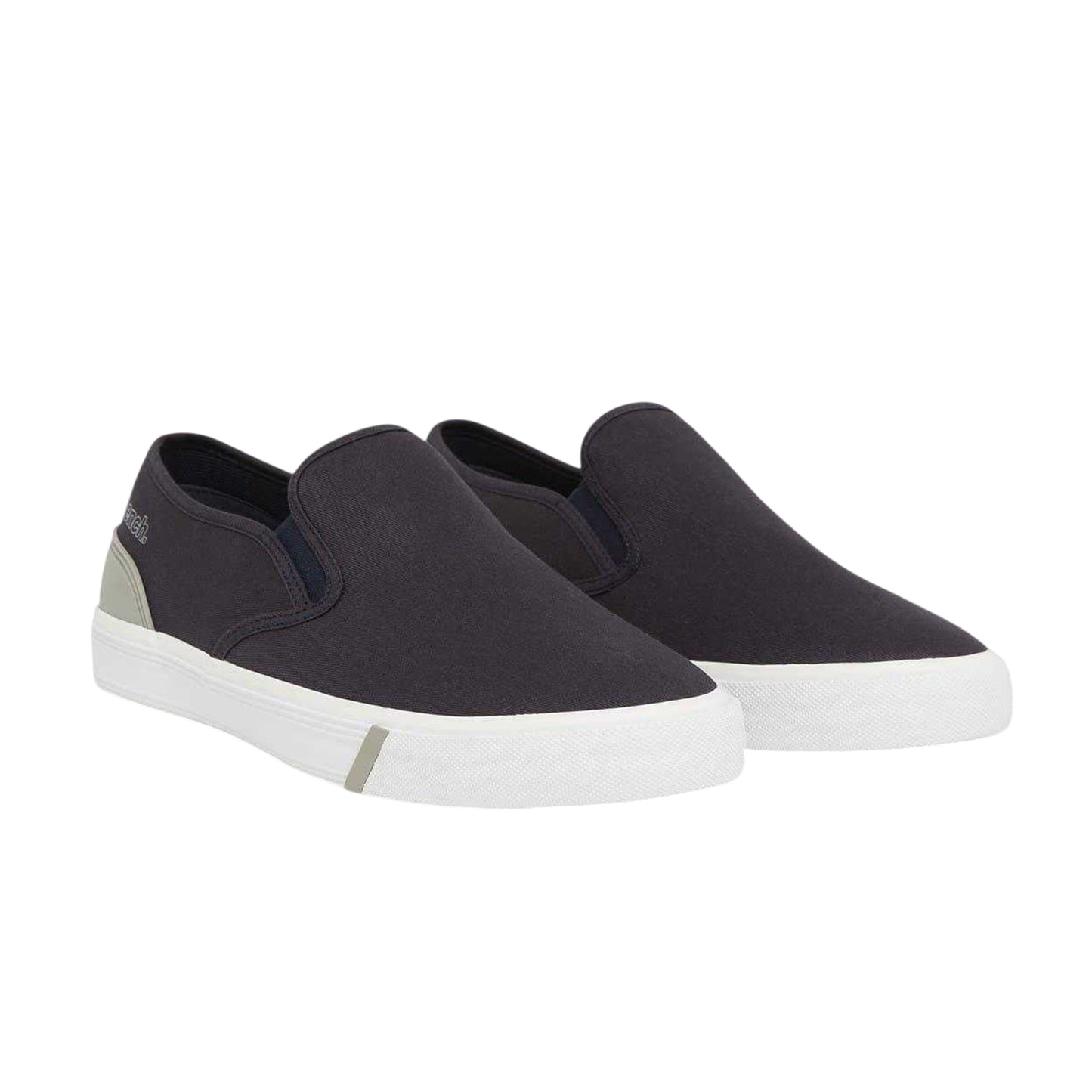 Navy - Front - Bench Mens Plain Slip-on Flat Trainers