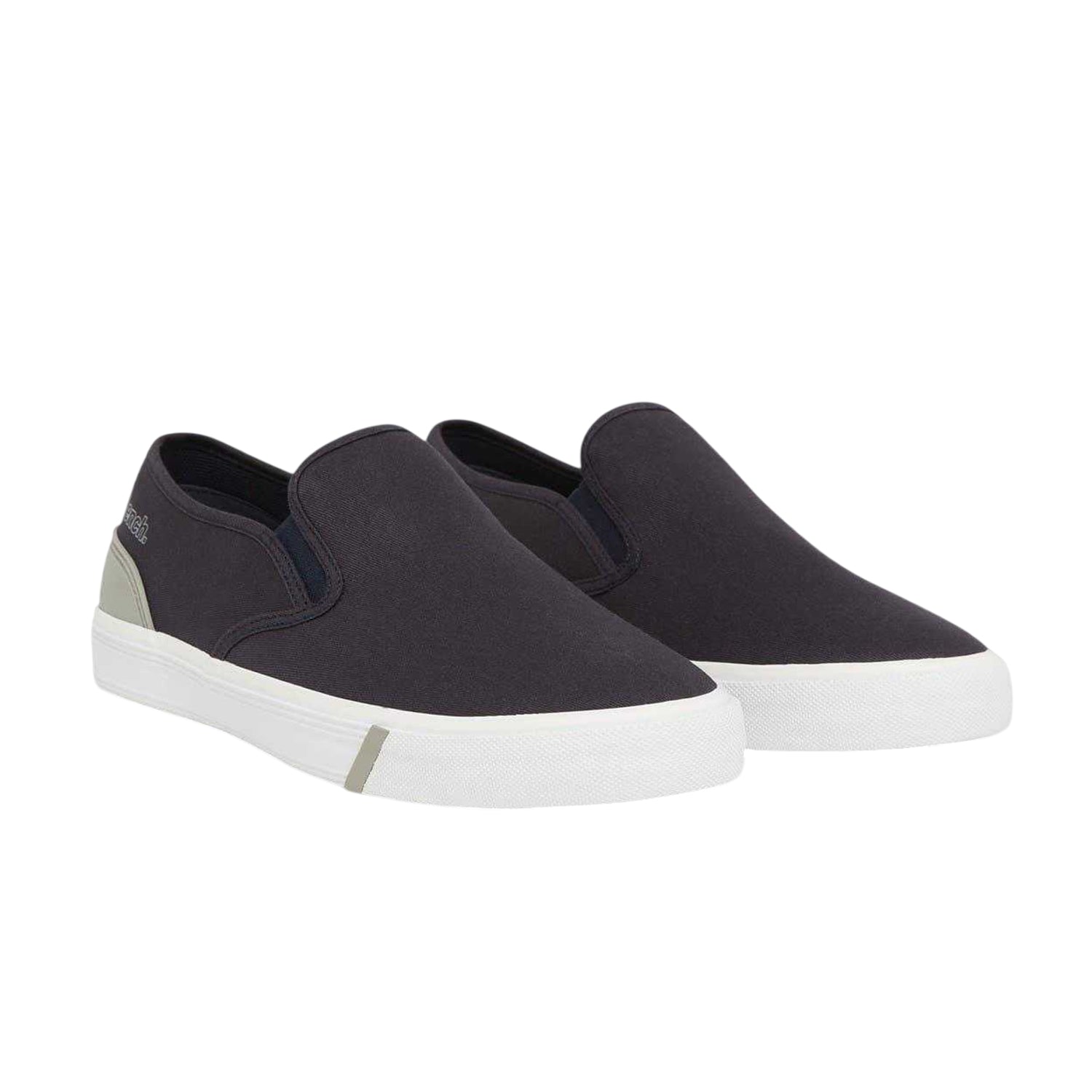 Navy - Front - Bench Mens Plain Slip-on Flat Trainers