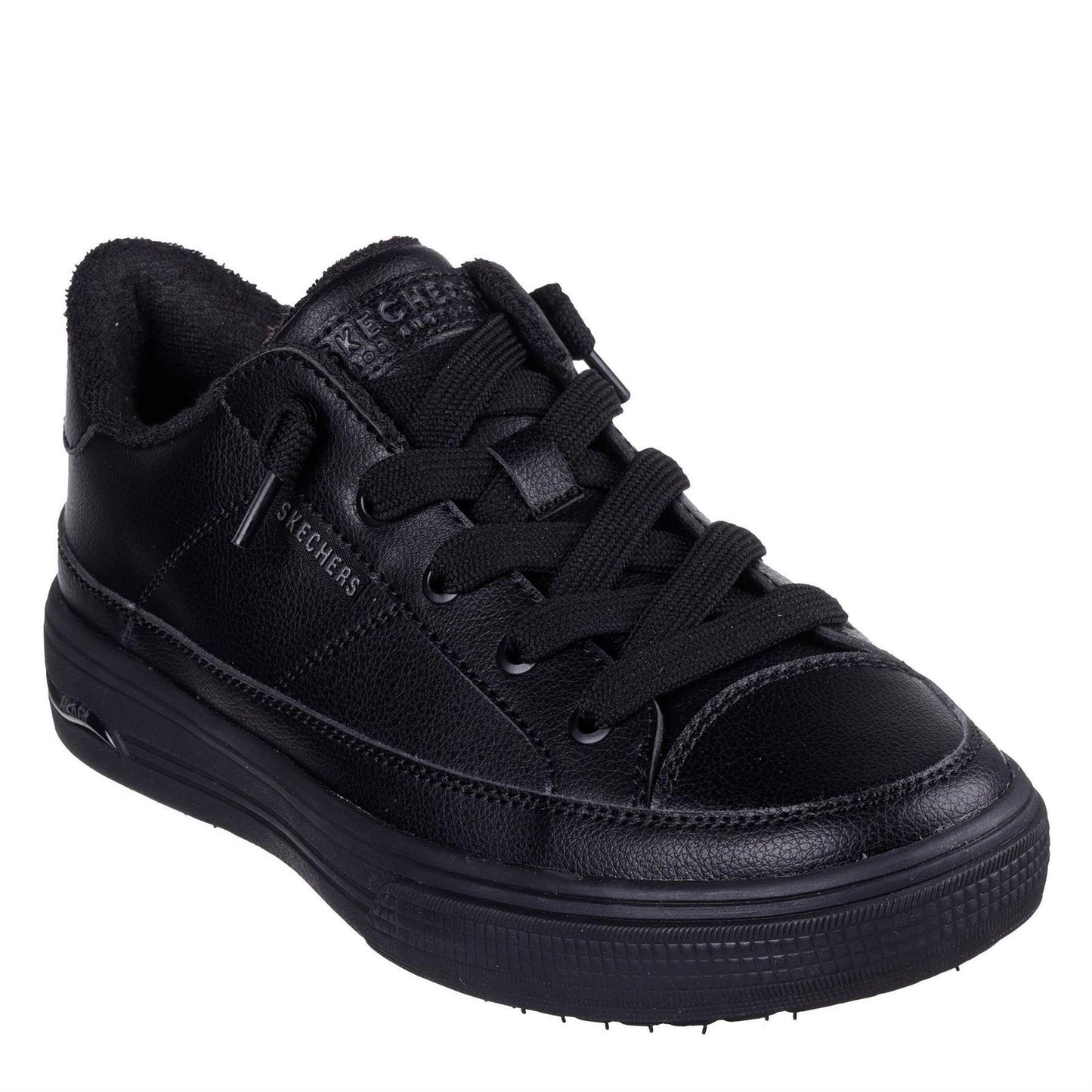 Triple Black - Side - Skechers Womens-Ladies Arcade On My Way Arch Fit Trainers