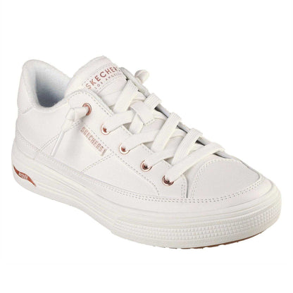 White-Rose Gold - Front - Skechers Womens-Ladies Arcade On My Way Arch Fit Trainers