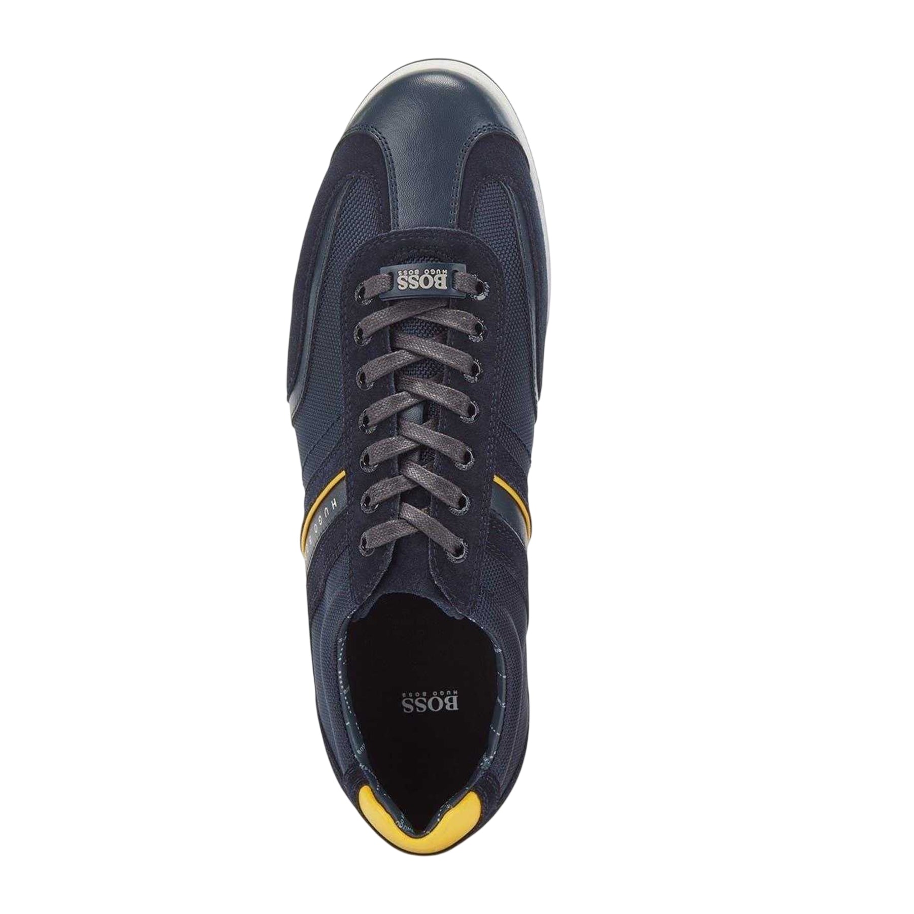 Navy - Lifestyle - Hugo Boss Mens Stiven Leather Lace Up Trainers